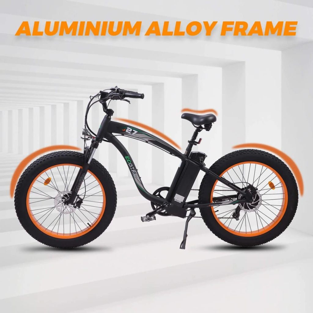 Ecotric Hammer Off Road Ebike – 750W Retro Fat Tire Trail Cruiser